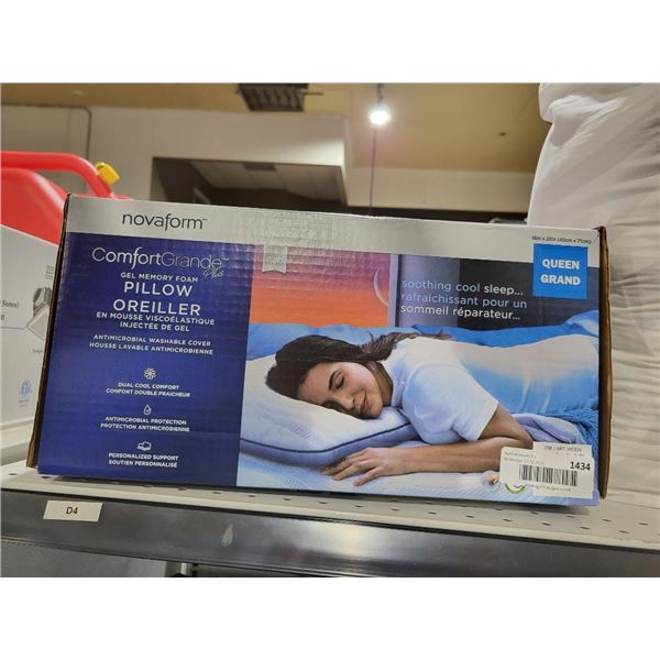 NovaForm Comfort Grande Plus Gel Memory Pillow Queen