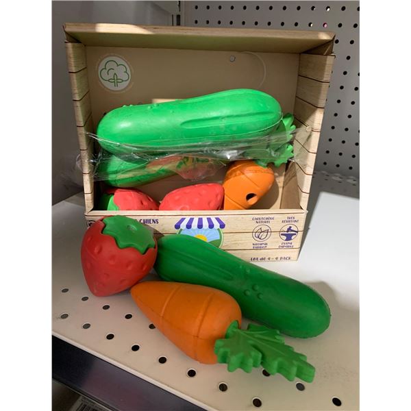 Lot of Rubber Dog Toys