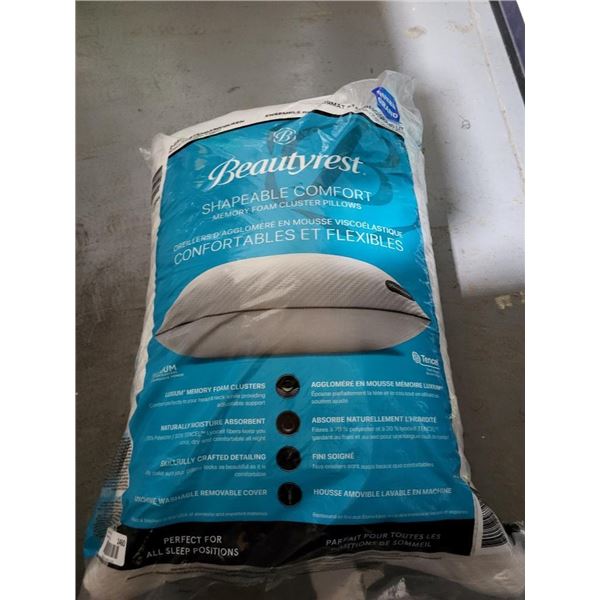 Beautyrest Shapable Comfort Memory Foam Cluster Pillow Queen