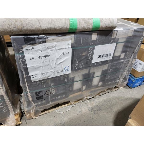 Pallet Lot - Decocer 4" x 12" Porcelain Stoneware Tiles 48 Boxes 672 sq/ft