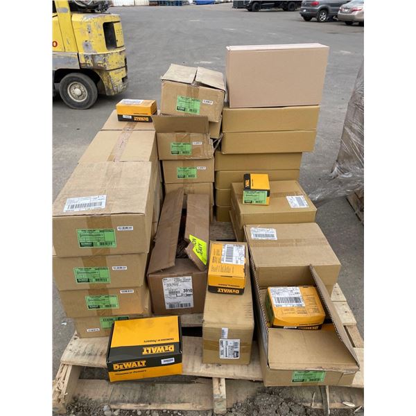 Pallet of Assorted DeWalt Pins and Fasteners