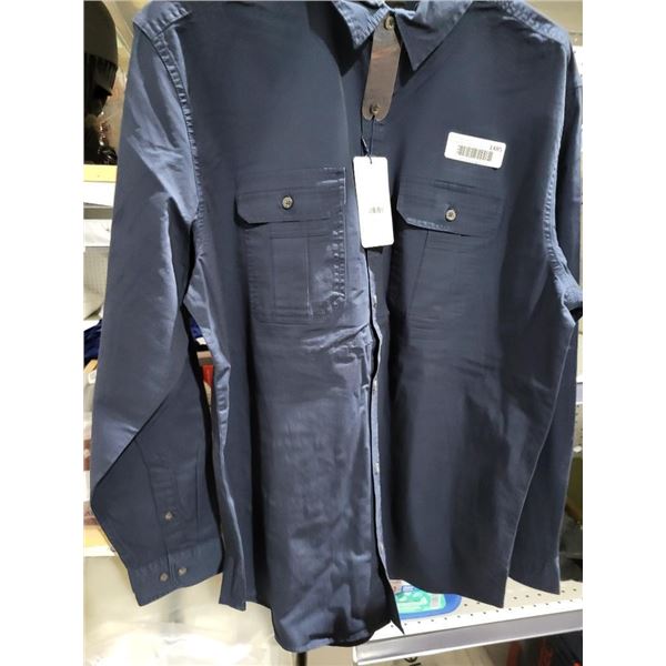 Wind River Mens Navy Color Long Sleeve Button Up Shirt Large