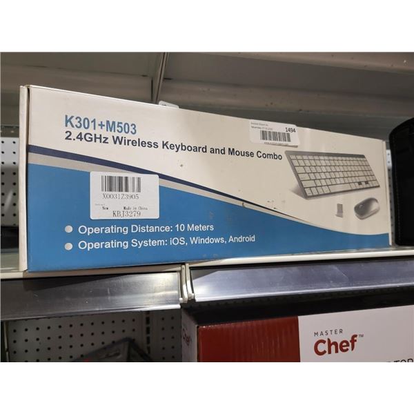 K301+M503 2.4GHz Wireless Keyboard And Mouse Combo