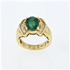 Image 2 : 2.3ct Natural Colombian Emerald 18K Yellow Gold Ring