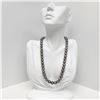 Image 1 : 8-10mm Tahitian Silver Lavender Near-Round Pearl Necklace with Gold Clasp