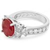 Image 2 : 4.93ct Ruby 14 K White Gold Ring