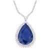 Image 1 : 48.98ct Sapphire & diamond Necklace/Pendant