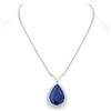 Image 3 : 48.98ct Sapphire & diamond Necklace/Pendant