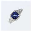 Image 2 : 2.51ct Natural Blue Sapphire 14K White Gold Ring