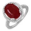 Image 1 : 4.72ct Ruby 14 K White Gold Ring