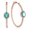 Image 1 : 2.16ct Apatite 14 K Rose  Gold Earrings