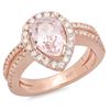 Image 1 : 1.42ct Morganite 14 K Rose Gold Ring