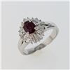 Image 2 : 0.78ct Natural Ruby Platinum Ring