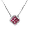 Image 1 : 0.48ct Ruby 14 K White Gold Necklaces