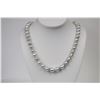 Image 1 : 10-12mm South Sea White-Silver Circle Baroque Necklace with Gold Clasp