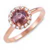 Image 1 : 1ct Pink Sapphire 14 K Rose Gold Ring