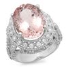 Image 1 : 9.27ct Morganite 14 K White Gold Ring