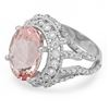 Image 2 : 9.27ct Morganite 14 K White Gold Ring