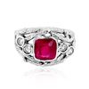 Image 1 : 2.17CT NATURAL RUBY 14K WHITE GOLD RING