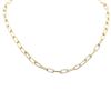 Image 1 : 1.22ct 14K Yellow Gold Diamond Paper Clip Necklace 14" + 2" Long