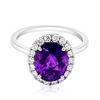 Image 1 : 2.33ct Natural AMETHYST 14K White Gold 2.9gm Ring