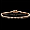 Image 1 : 14k Rose Gold 3.60ct Diamond Bracelet