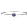 0.95ct Tanzanite 14 K White Gold Bangles