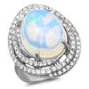 7ct Opal 14 K White  Gold Ring