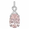 12.12ct Morganite 14 K White Gold Pendant