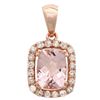 Image 1 : 1.33ct Morganite 14 K Rose Gold Pendant
