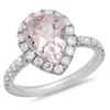 Image 1 : 2.28ct Morganite 14 K White Gold Ring