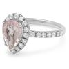 Image 2 : 2.28ct Morganite 14 K White Gold Ring