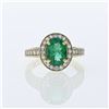 Image 1 : 2.08ct Natural Emerald 18K Yellow Gold Ring