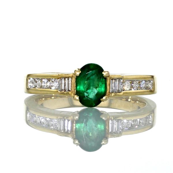 0.78ct Natural Emerald 14K Yellow Gold Ring