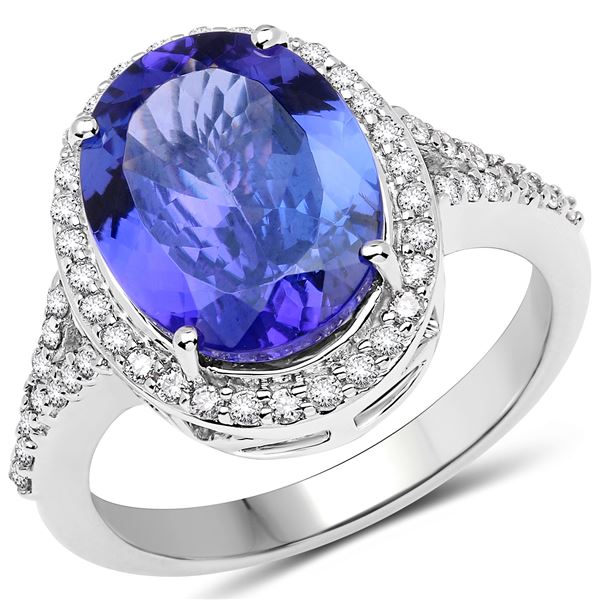 4.69ct Tanzanite 14K White Gold Ring