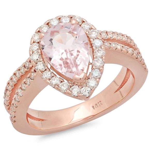 1.42ct Morganite 14 K Rose Gold Ring