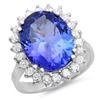 Image 1 : 6.93ct Tanzanite 14 K White Gold Ring