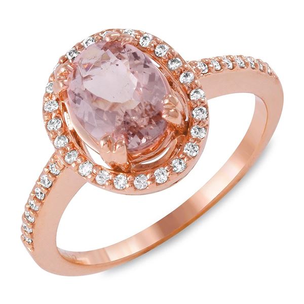 1.33ct Morganite 14 K Rose Gold Ring