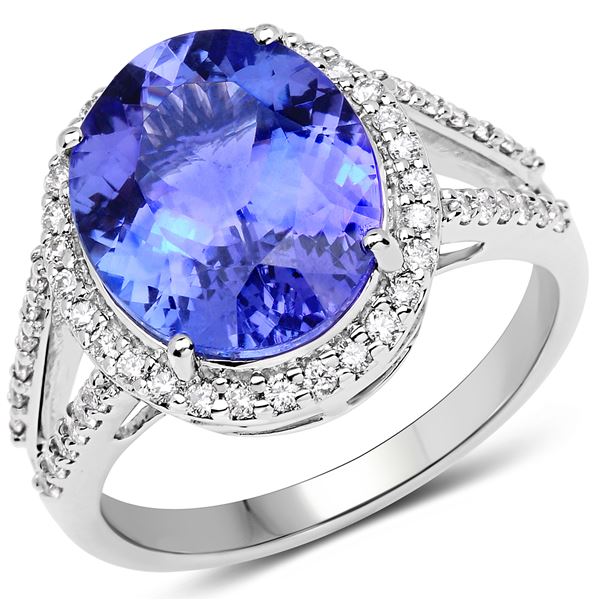 4.99ct Tanzanite 14K White Gold Ring