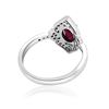 Image 2 : 1.16ct Natural Ruby  14K White Gold Ring