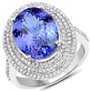 Image 1 : 5.51ct Tanzanite 14K White Gold Ring