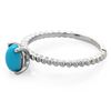 Image 2 : 1.37ct Turquoise 14 K White  Gold Ring