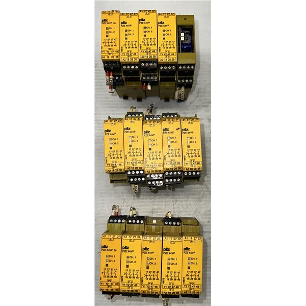 Lot of (15) Pilz #PZE X4VP 3/ 24VDC 4N/0  ID#777583 Safety Relay