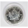 Image 1 : #24  1989 CANADA $5 1OZ  SILVER MAPLE LEAF COIN
