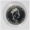 Image 2 : #27 1992 CANADA $5 1OZ  SILVER MAPLE LEAF COIN