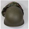 Image 5 : #144 SWISS M71 HELMET W/ CAMO COVER COLD WAR