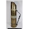 Image 1 : #203 MILITARY BRASS LARGE SHELL CASE 105MM 1974