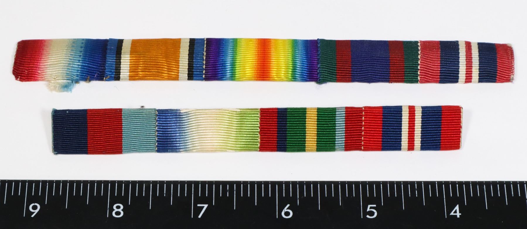 #282 WW1 WW2 CANADIAN MEDAL RIBBON BARS VICTORY