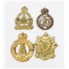 Image 2 : #303 LOT OF 4 WW2 CANADA CAP BADGES NO LUGS INC