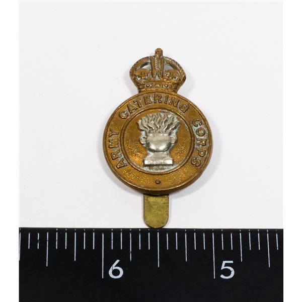 #393 WW2 BRITISH ARMY CATERING CORPS CAP BADGE